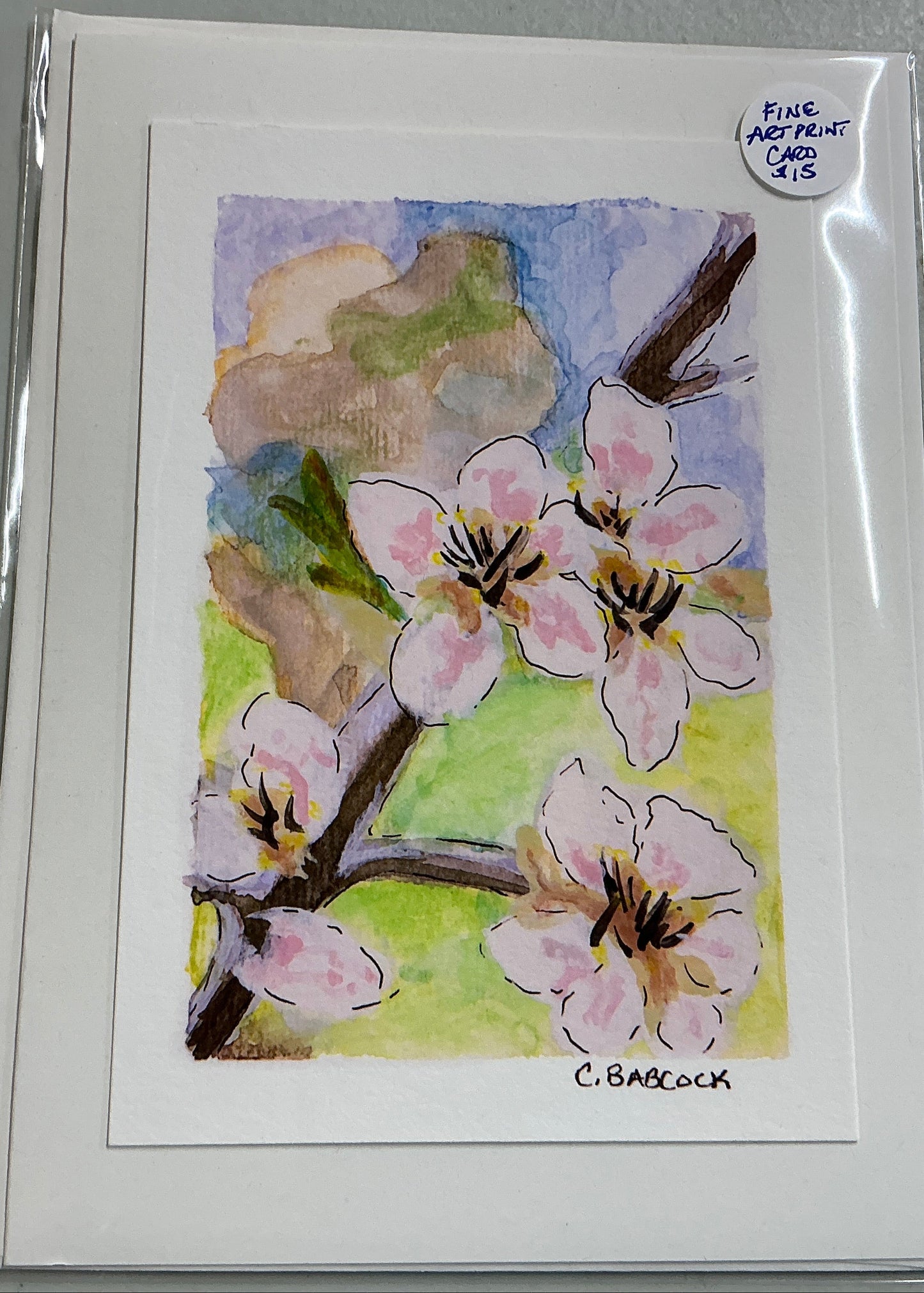 Apple Blossom Print 3x5 Mat 6x9