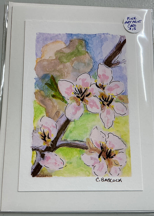 Apple Blossom Print 3x5 Mat 6x9